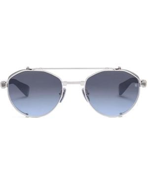 Balmain Round-Frame Sunglasses - Blue