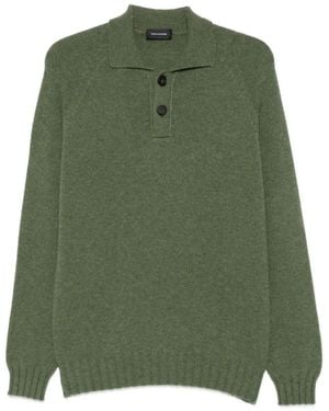 Tagliatore Polo Voltaire De Punto Fino De Manga Larga - Verde