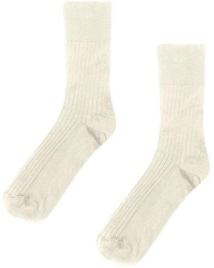 Wolford Gerippte Socken - Weiß