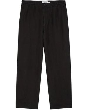 Wax London Glencoe Leinenhose Mit Elastischem Bund - Schwarz