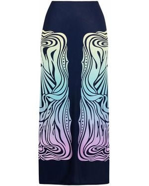 Stella McCartney Panelled Pencil Skirt - Blue