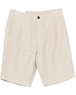 Eleventy Drawstring Pleated Shorts - White