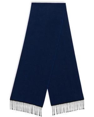 Brooks Brothers Écharpe En Laine À Franges Et Chevrons - Blue