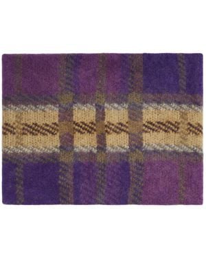Bompard Brushed Tartan Snood - Purple