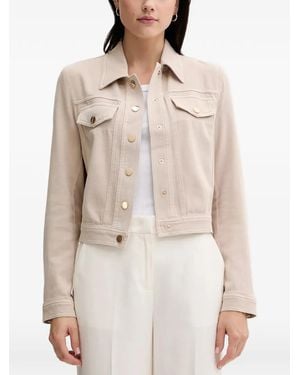 MARC AUREL Buttoned Pocket Jacket - Natural