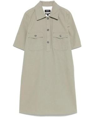 A.P.C. Selia Mini Dress - Green