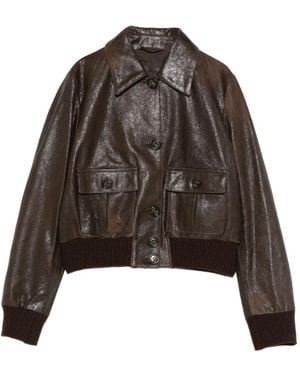 Valstar Veste Bomber En Cuir - Marron