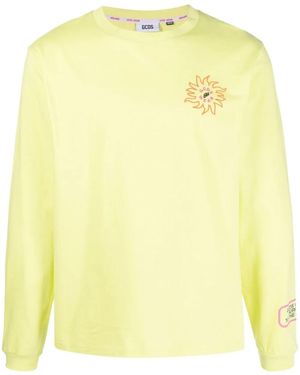Gcds Top con sol estampado - Amarillo
