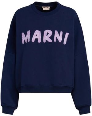 Marni Sweatshirt With Print - Blue