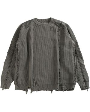 Y's Yohji Yamamoto Distressed Jumper - Grey