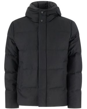 DUNO Winsor Hooded Quilted Jacket - Black