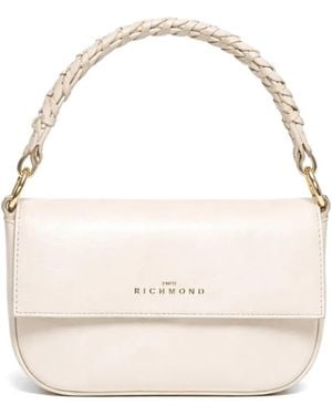 John Richmond Mini Braided-Handle Shoulder Bag - Natural
