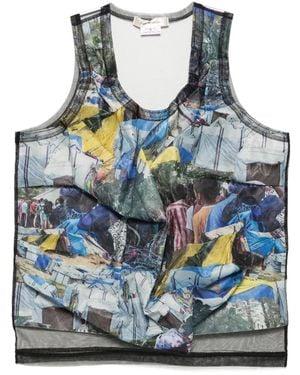 Comme des Garçons Graphic-Print Tank Top - Grey