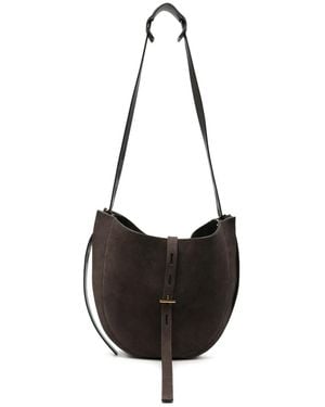 MINOBOSSI Lizzie Suede Shoulder Bag - Black