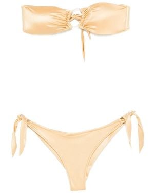 Pin-Up Stars Bikini Mit Ring-Detail - Weiß