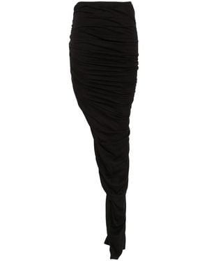 Rick Owens Soft Edfu Long Skirt - Black