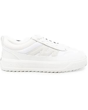 Moncler Logo-Embossed Ridged-Sole Sneakers - White