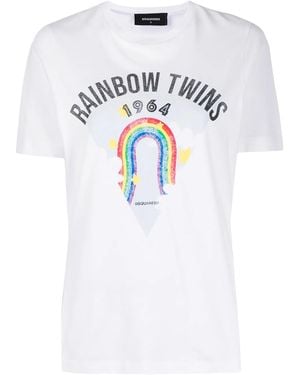 DSquared² Print T-Shirt - White