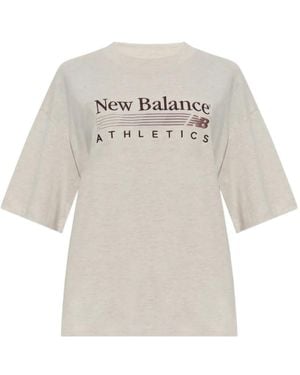 New Balance Camiseta Trackside Con Logo - Blanco