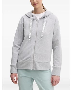 DKNY Hooded Zip-Up Top - Grey