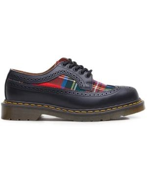 Dr. Martens Derby Con Inserti Tartan - Blu