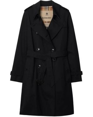 Burberry Belted Double-Breasted Trench Coat - Black