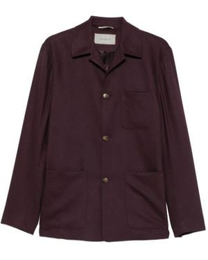 Canali Giacca-Camicia Con Applicazione - Viola