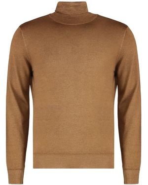 Moorer Maglione Todi-Xw A Collo Alto - Marrone