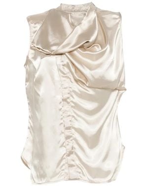 Rick Owens Draped Sleeveless Top - White