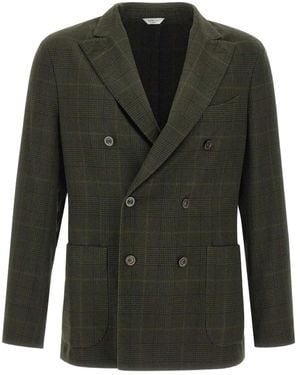 Boglioli Peak-lapel Check Blazer - グリーン