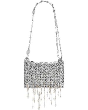 Rabanne 1969 Nano Fringed Mini Bag - White
