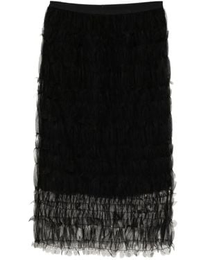 JNBY Langer Mesh-Rock - Schwarz