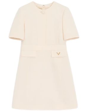 Valentino Garavani Crepe Couture Short Dress - White