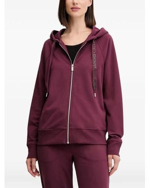 DKNY Felpa Con Cappuccio - Viola