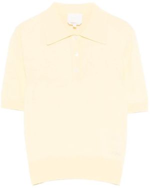A.P.C. Cotton Polo Shirt With Jacquard Logo - Natural