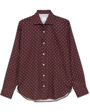 Eleventy Camisa Con Motivo De Lunares - Morado