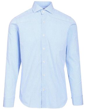 Al Duca d'Aosta Vichy Cotton Shirt - Blue