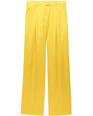 Another Tomorrow Pantalones Con Pinzas - Amarillo