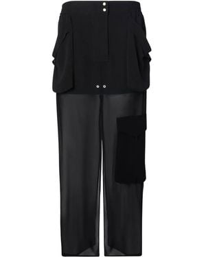 Pinko Georgette Maxi Skirt - Black