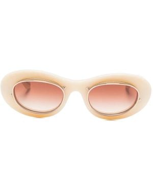 Matsuda 10604H Oval-Frame-Detail Sunglasses - Pink