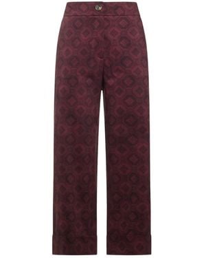 Pierre Louis Mascia Geometric-Print Trousers - Purple