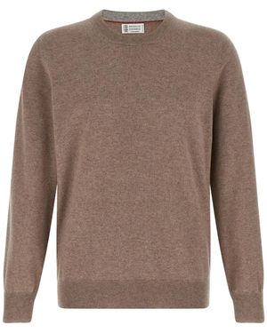 Pull Poncho Rayé Brunello Cucinelli En Cachemire - Taille 2XL - Gris - Neuf Avec étiquette