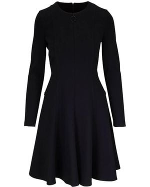 Akris Punto Vestido Midi Acampanado Con Cremallera - Negro