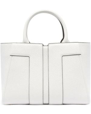 Elisabetta Franchi アニマルフリーレザー ハンドバッグ - ホワイト