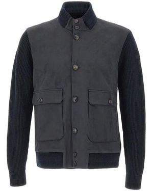 Rrd Nabucco Panelled Cardigan - Blue