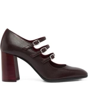 CAREL PARIS Keel Flex Triple-Strap Pumps - Brown