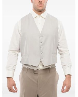 Corneliani Jetted-Pockets Waistcoat - White