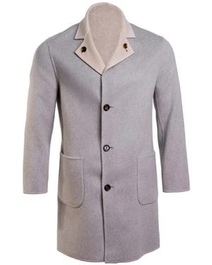 Kiton Reversible Cashmere Coat - Grey