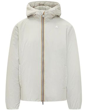 K-Way Plain Warm Hooded Jacket - White
