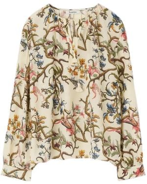 Rodebjer Baily Bluse Mit Blumenprint - Natur